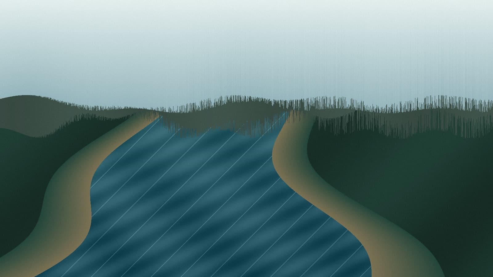 Generated regional South Fork Gualala redwood stream scene; not an exact location photo