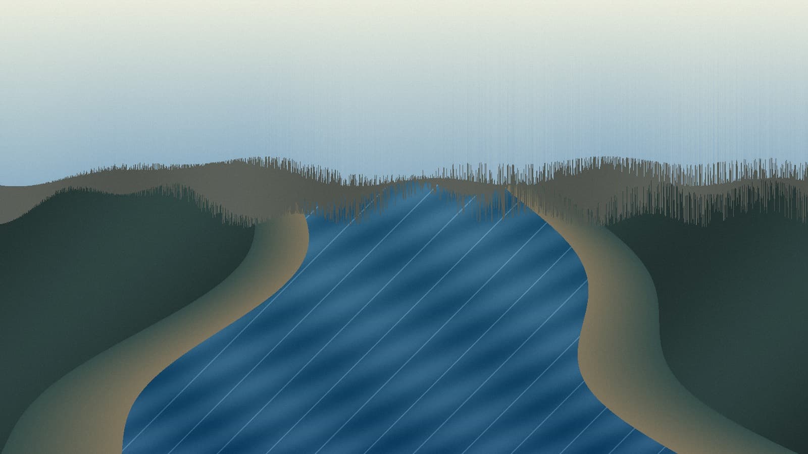 Generated regional Tuolumne canyon river scene above Kirkwood Bridge; not an exact location photo