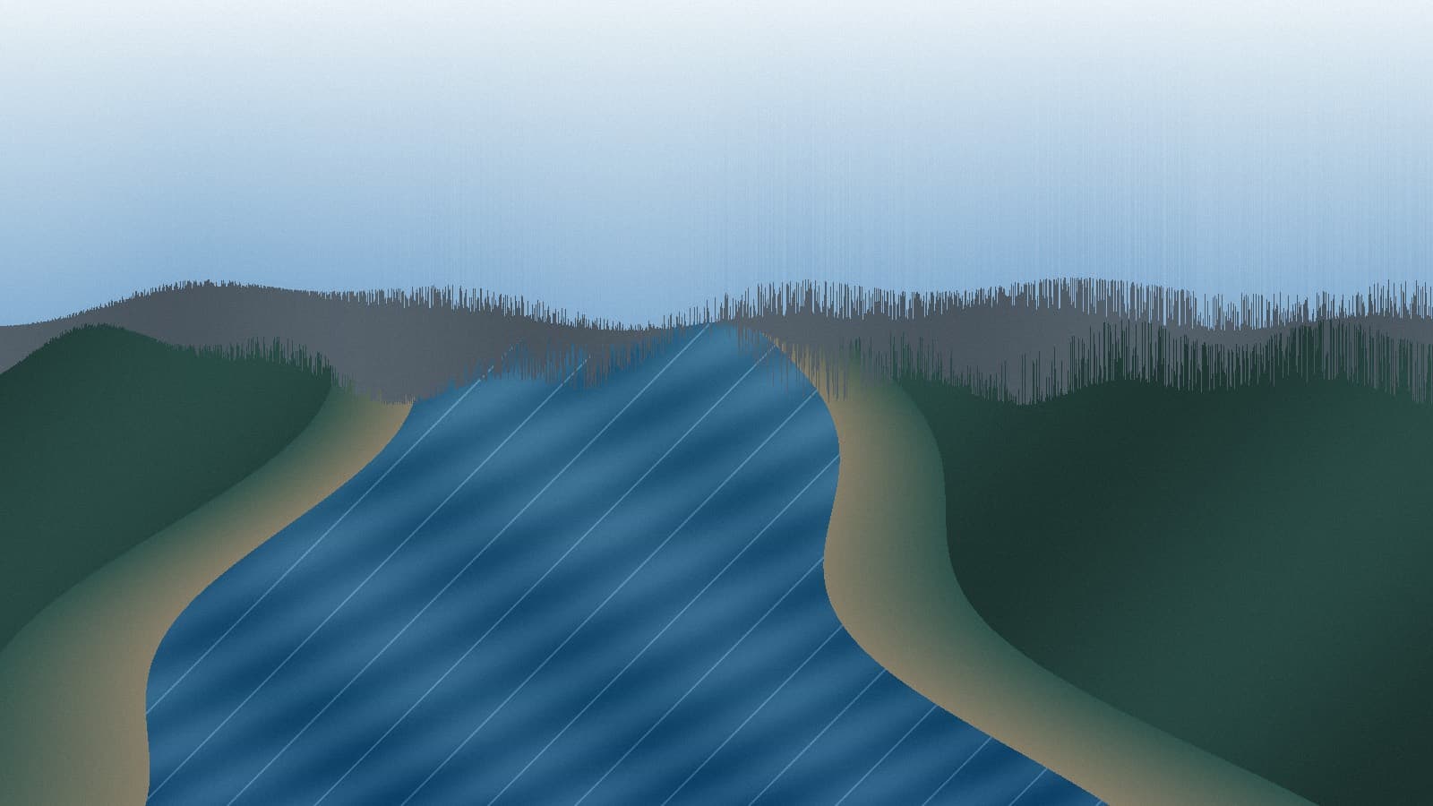 Generated regional high Sierra Tuolumne River scene; not an exact location photo