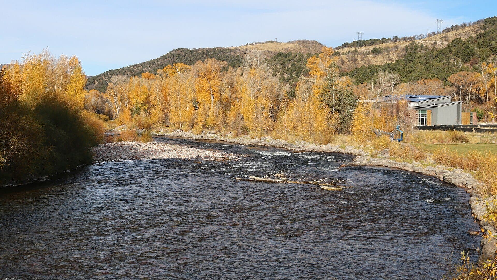 Roaring Fork River water in Basalt Colorado