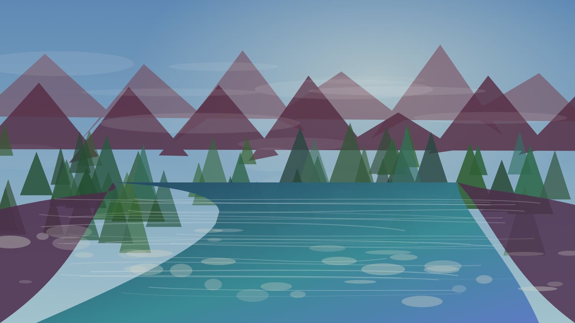 Generated regional Maine river scene for Kennebec River Estuary planning; not an exact location photo