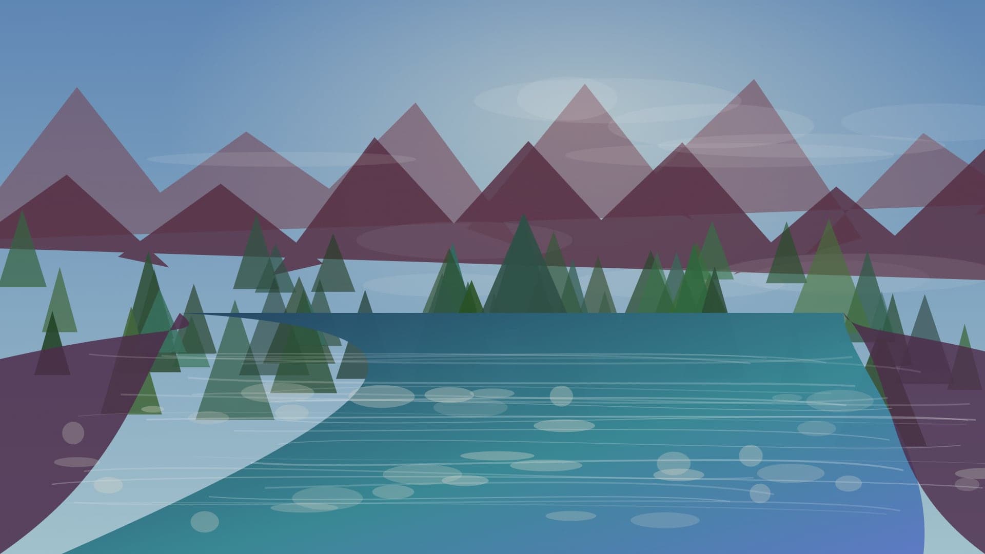 Generated regional Maryland river scene for Big Gunpowder Falls River planning; not an exact location photo
