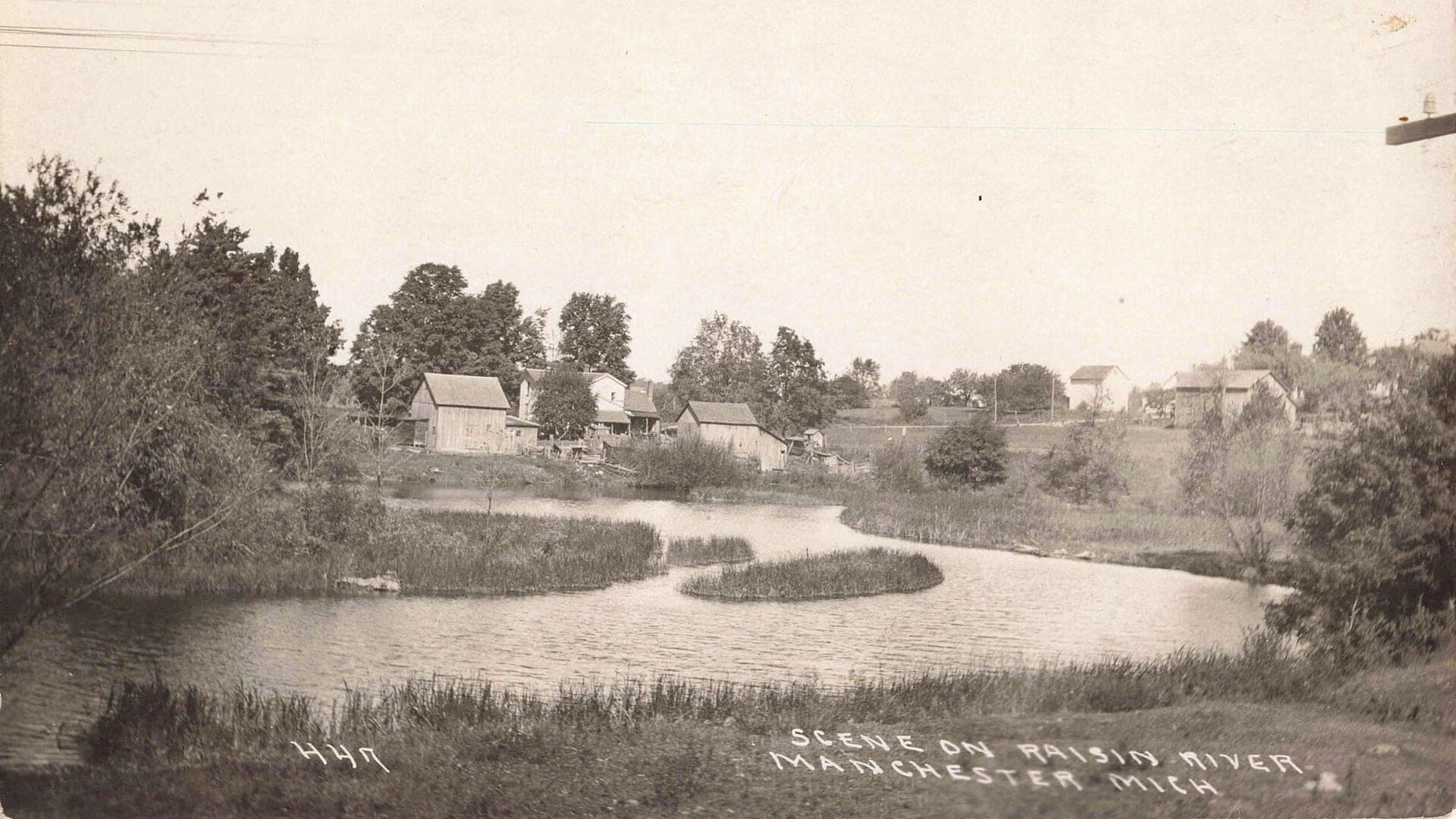 Raisin River scene near Manchester Michigan