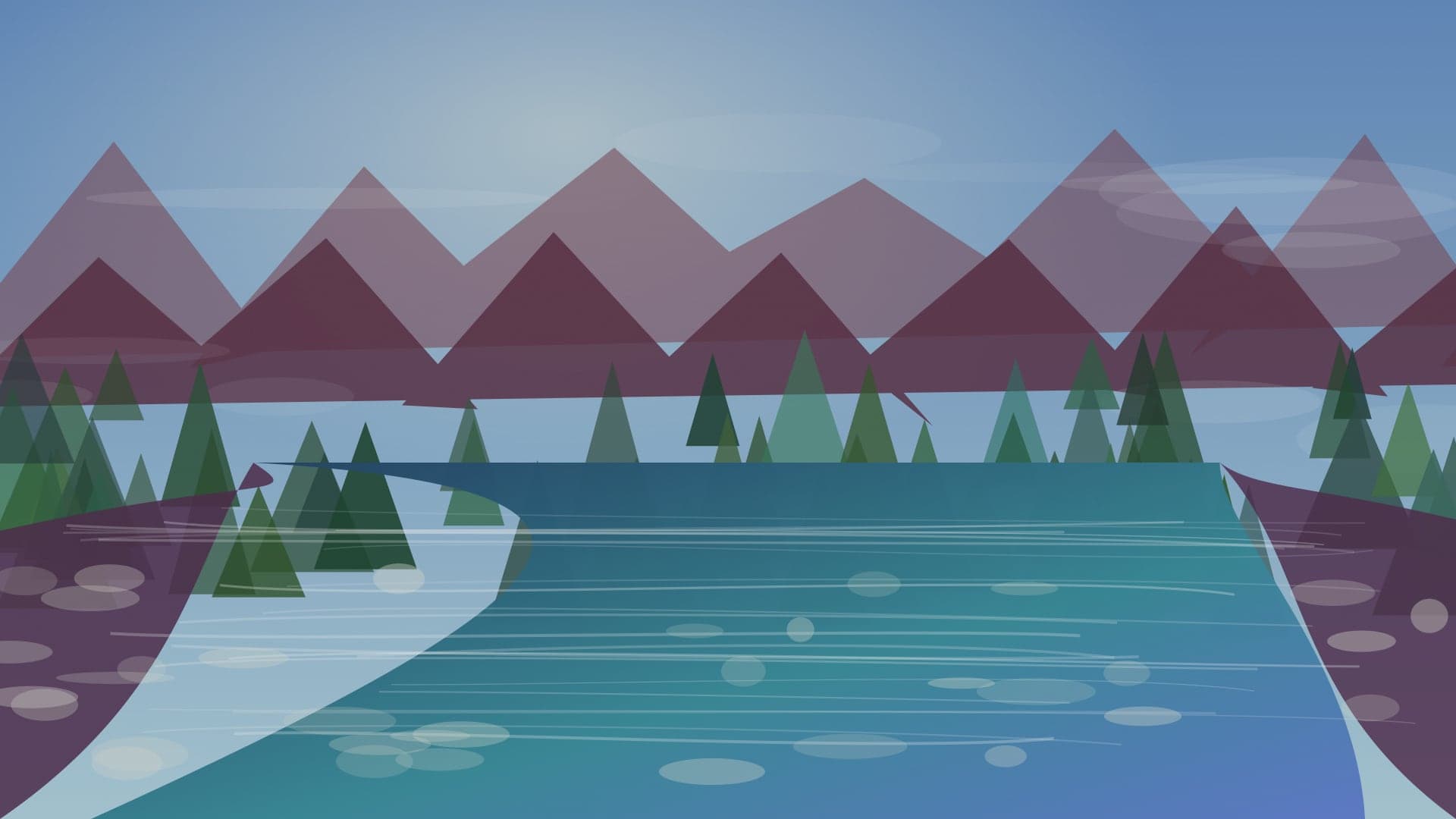 Generated regional West Virginia river scene for Greenbrier River West Fork planning; not an exact location photo