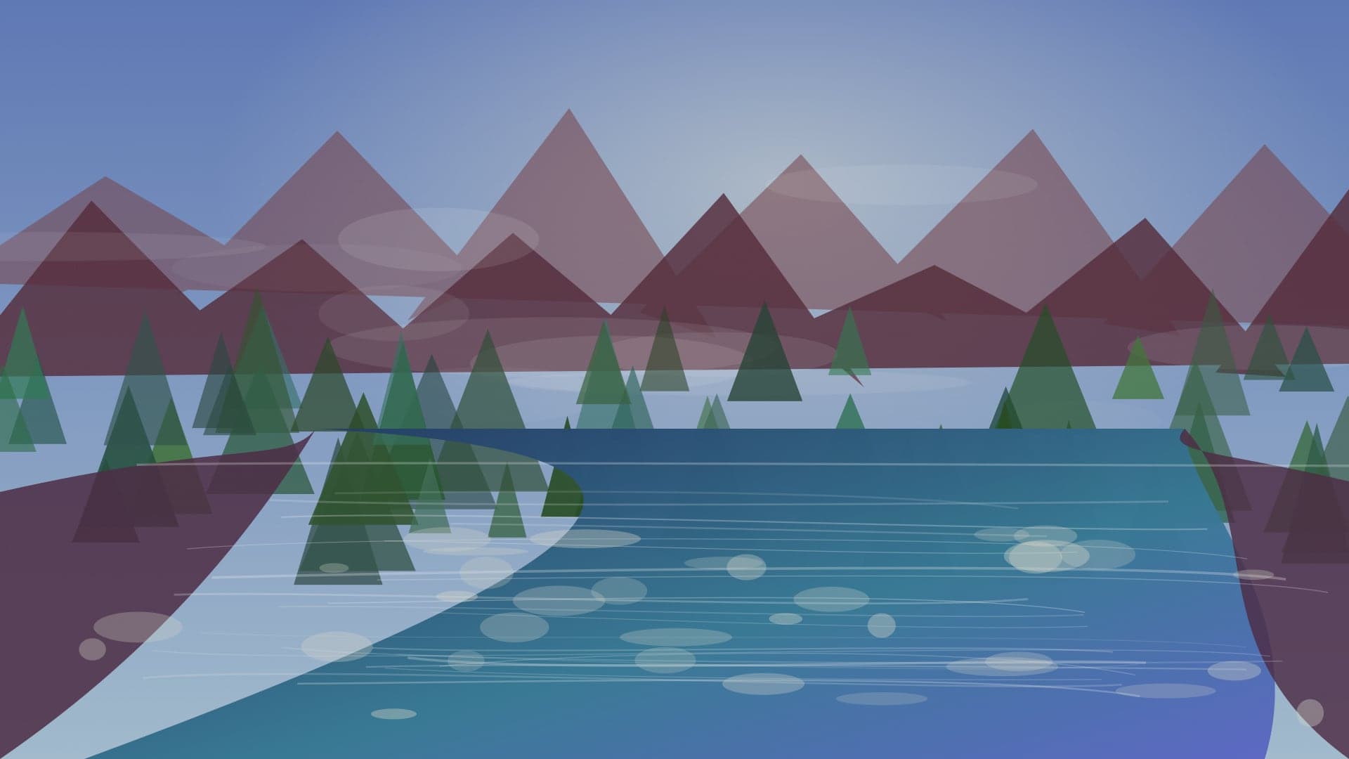 Generated regional Wisconsin river scene for Tomorrow River planning; not an exact location photo