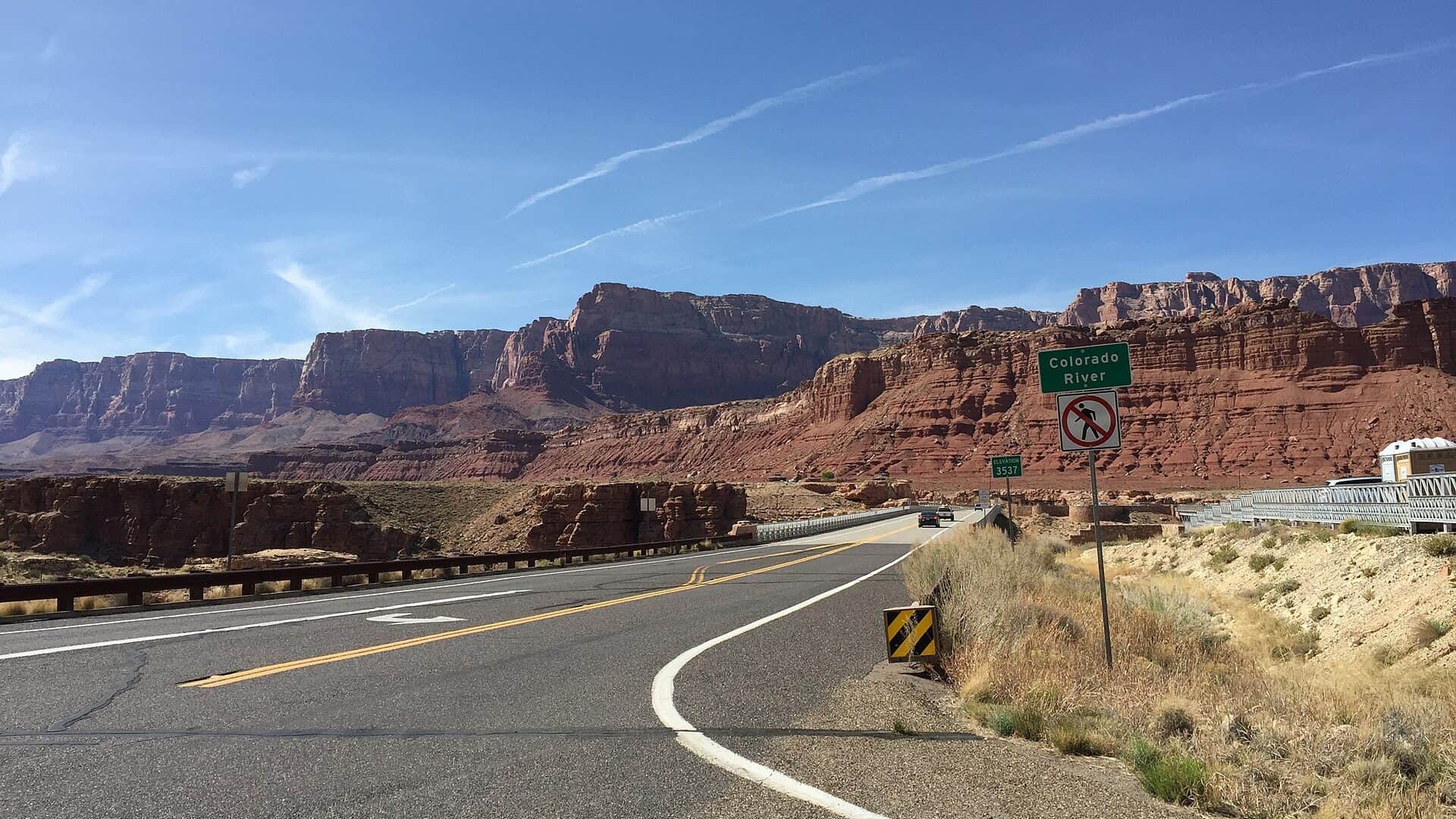 Colorado River crossing near Marble Canyon and Lees Ferry in Arizona