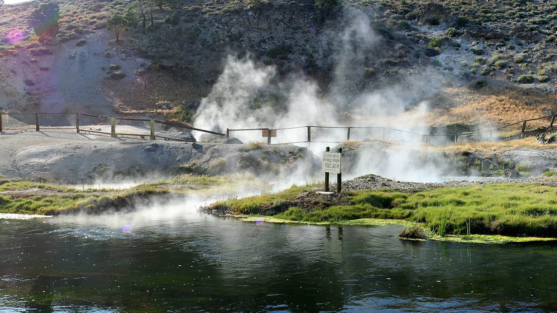 Hot Creek near Mammoth Lakes California