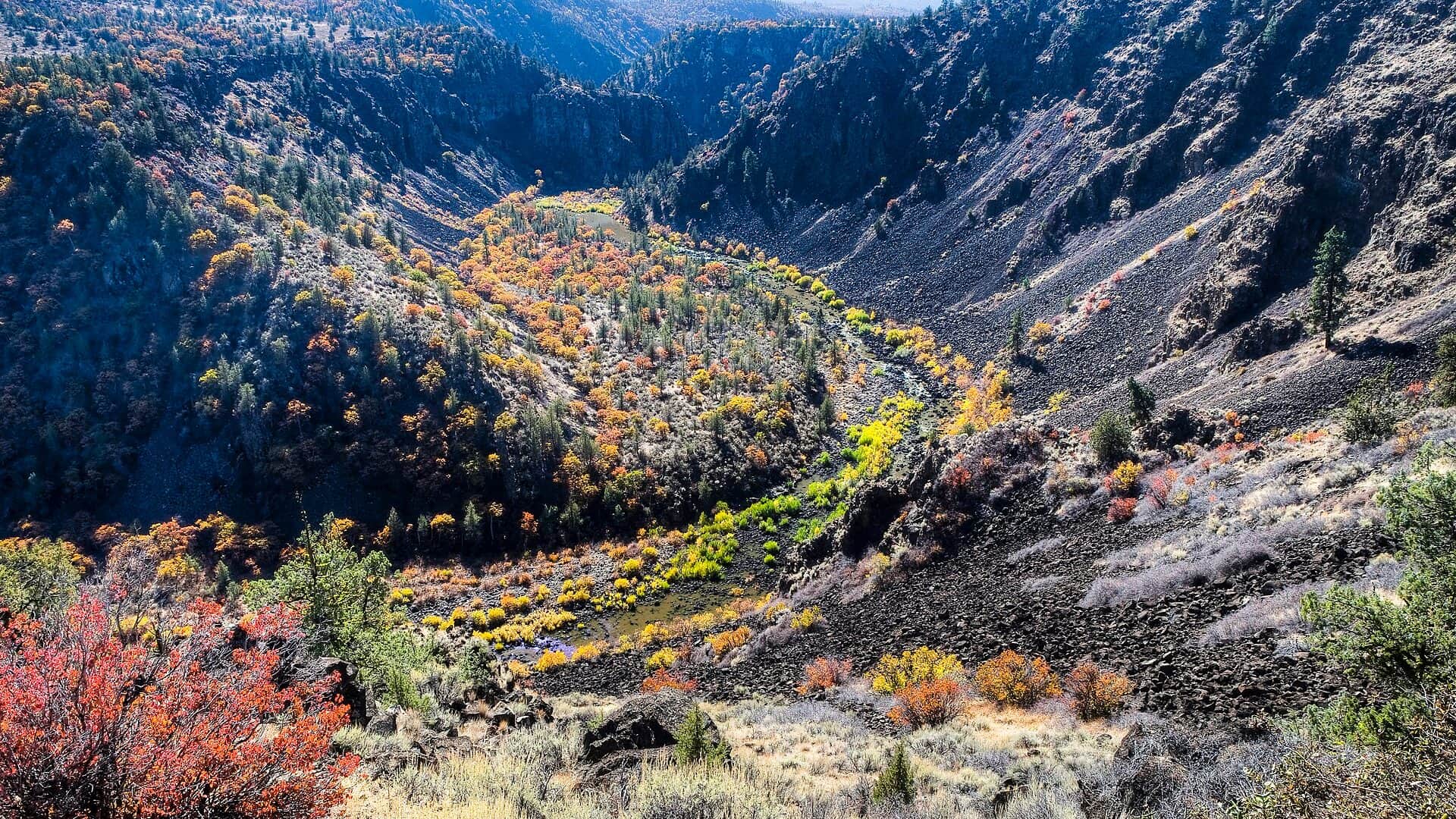 Pit River canyon public land in northern California