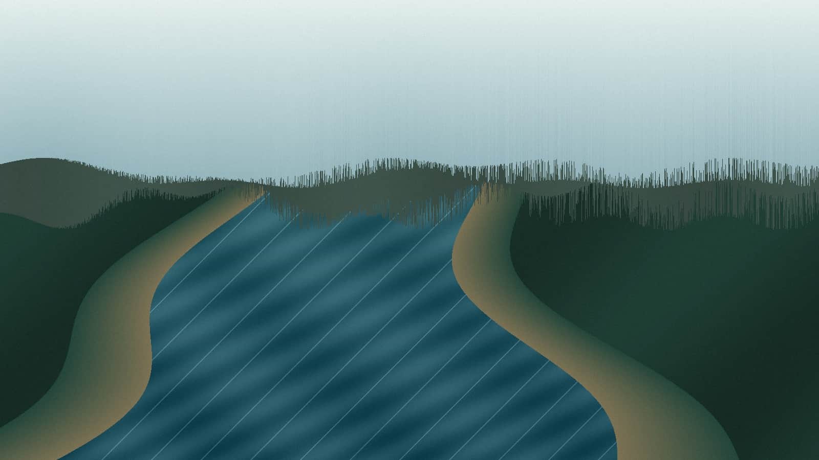 Generated regional South Fork Gualala redwood stream scene; not an exact location photo