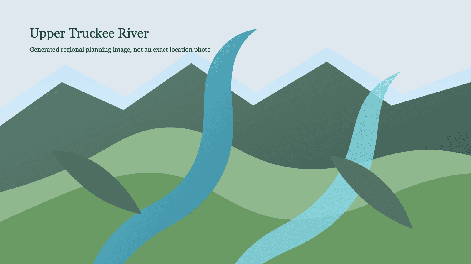 Generated alpine meadow river scene representing the Upper Truckee River near Meyers