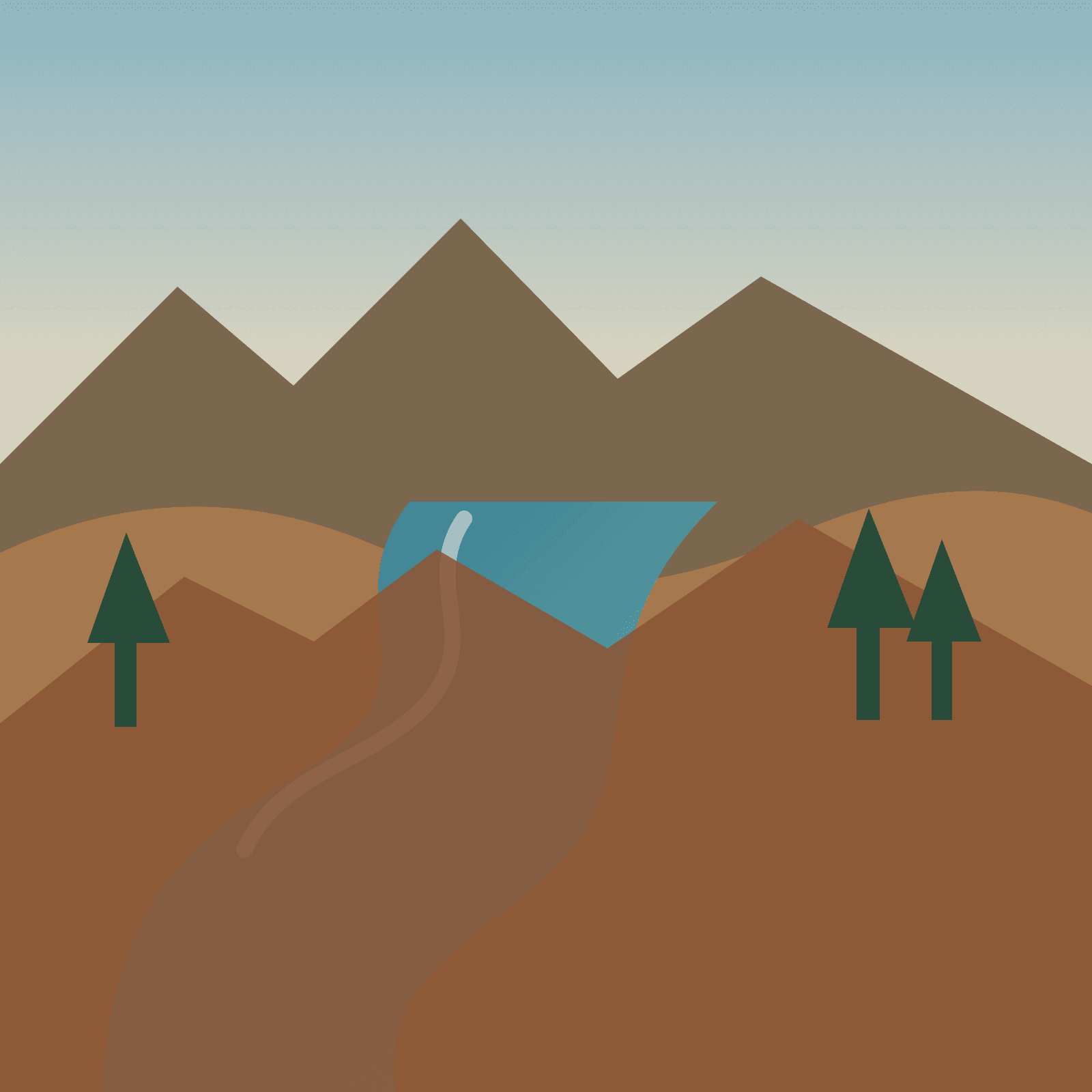 Generated southwest Colorado canyon river scene representing Piedra River planning, not an exact location photo