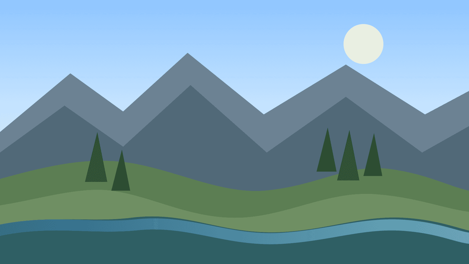 Generated alpine creek and evergreen mountain scene representing Tenmile Creek near Frisco, not an exact location photo