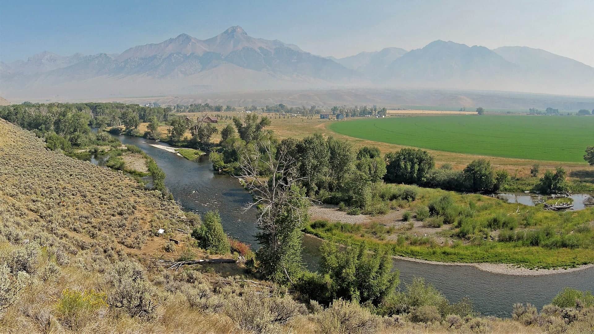 Big Lost River water or watershed scenery in Idaho