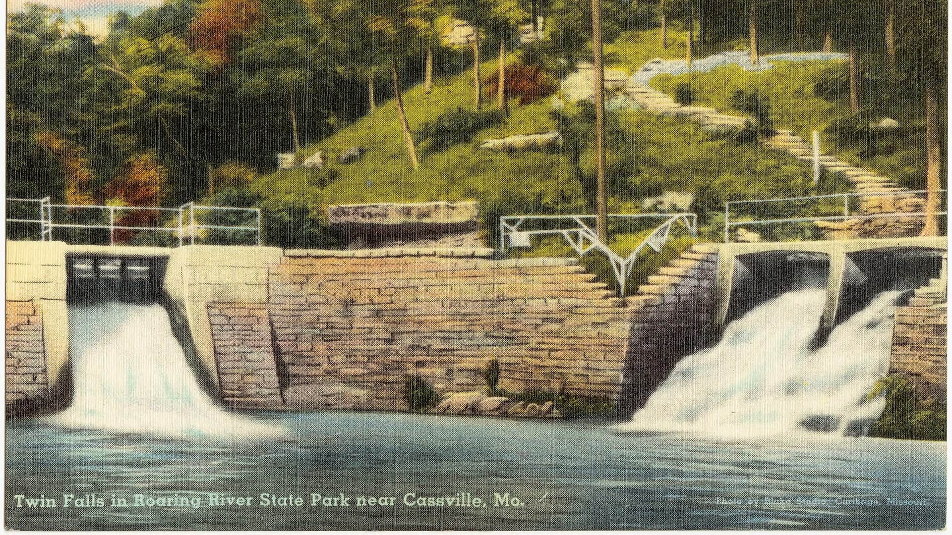 Roaring River State Park water or watershed scenery in Missouri