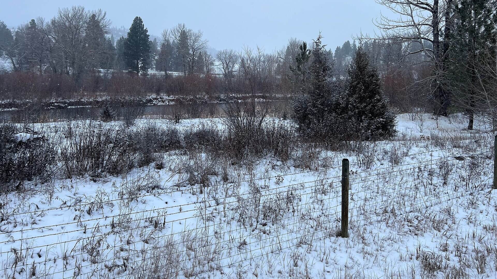 Clark Fork River behind Bearmouth Rest Area in Montana