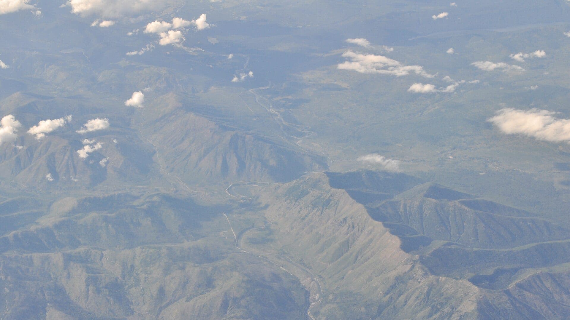 North Fork Flathead River in Montana from above