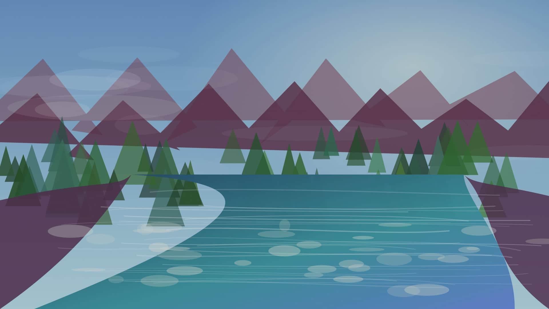 Generated regional Oklahoma river scene for Lower Mountain Fork planning; not an exact location photo