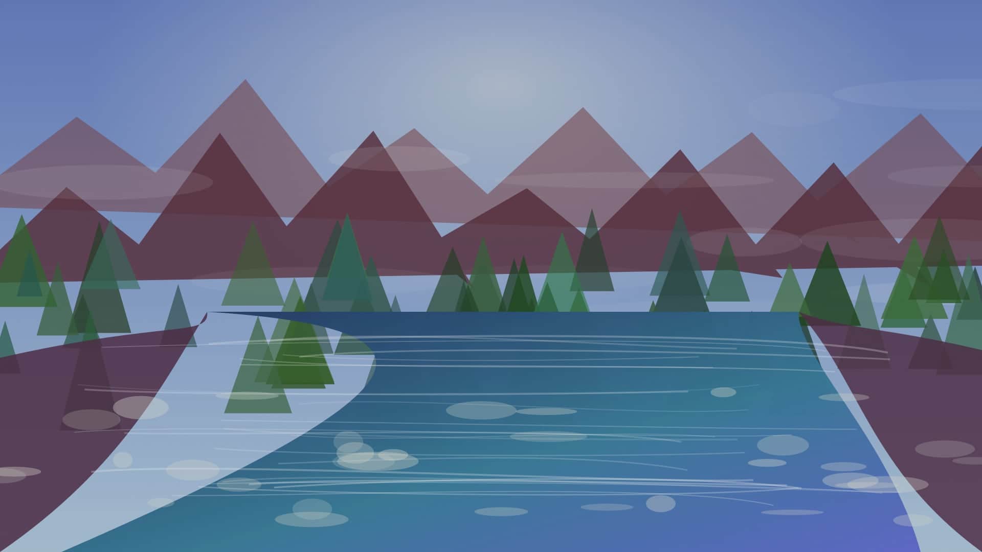 Generated regional Oregon river scene for Deschutes River Middle planning; not an exact location photo