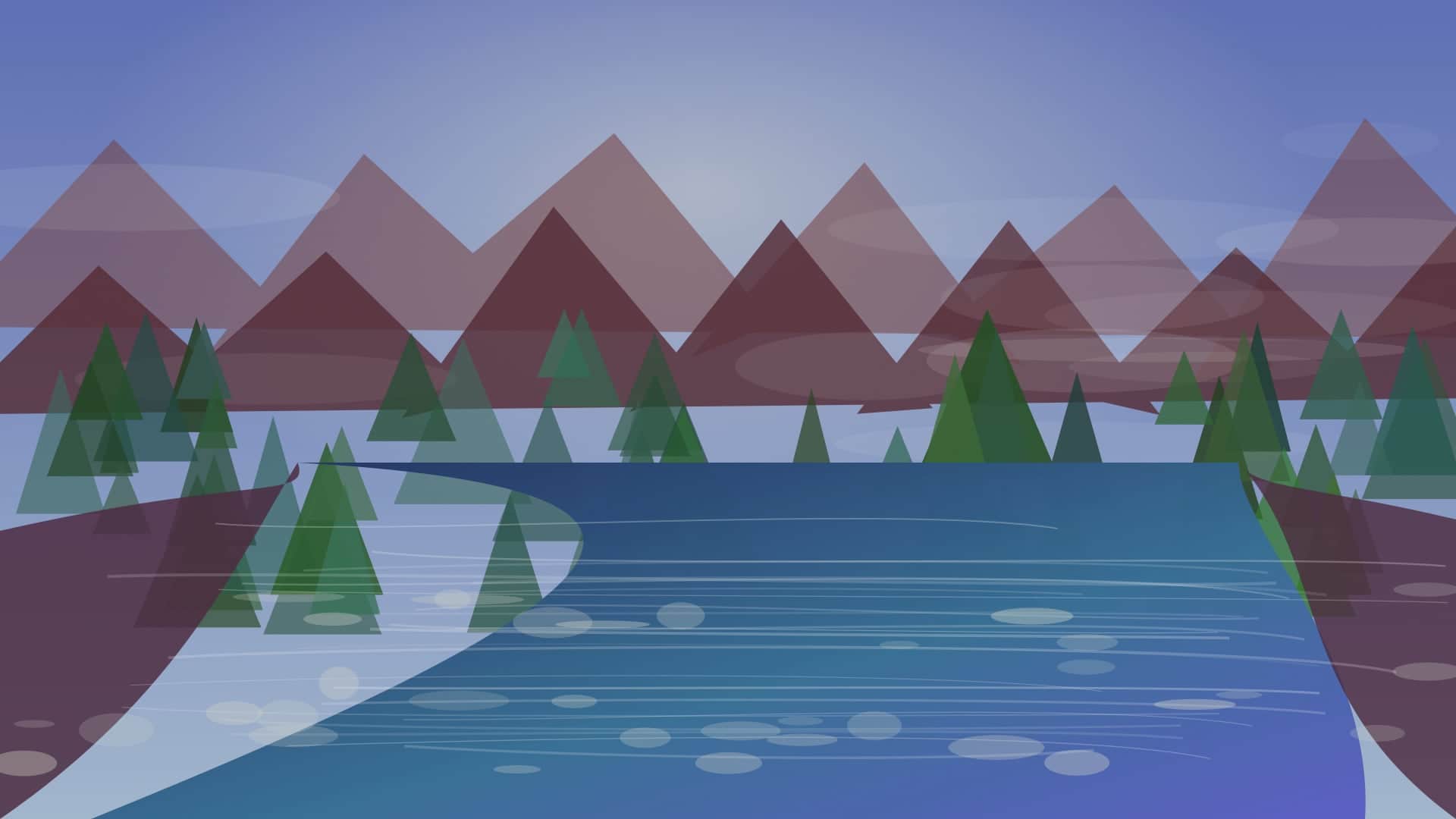Generated regional Oregon river scene for Upper Klamath River planning; not an exact location photo