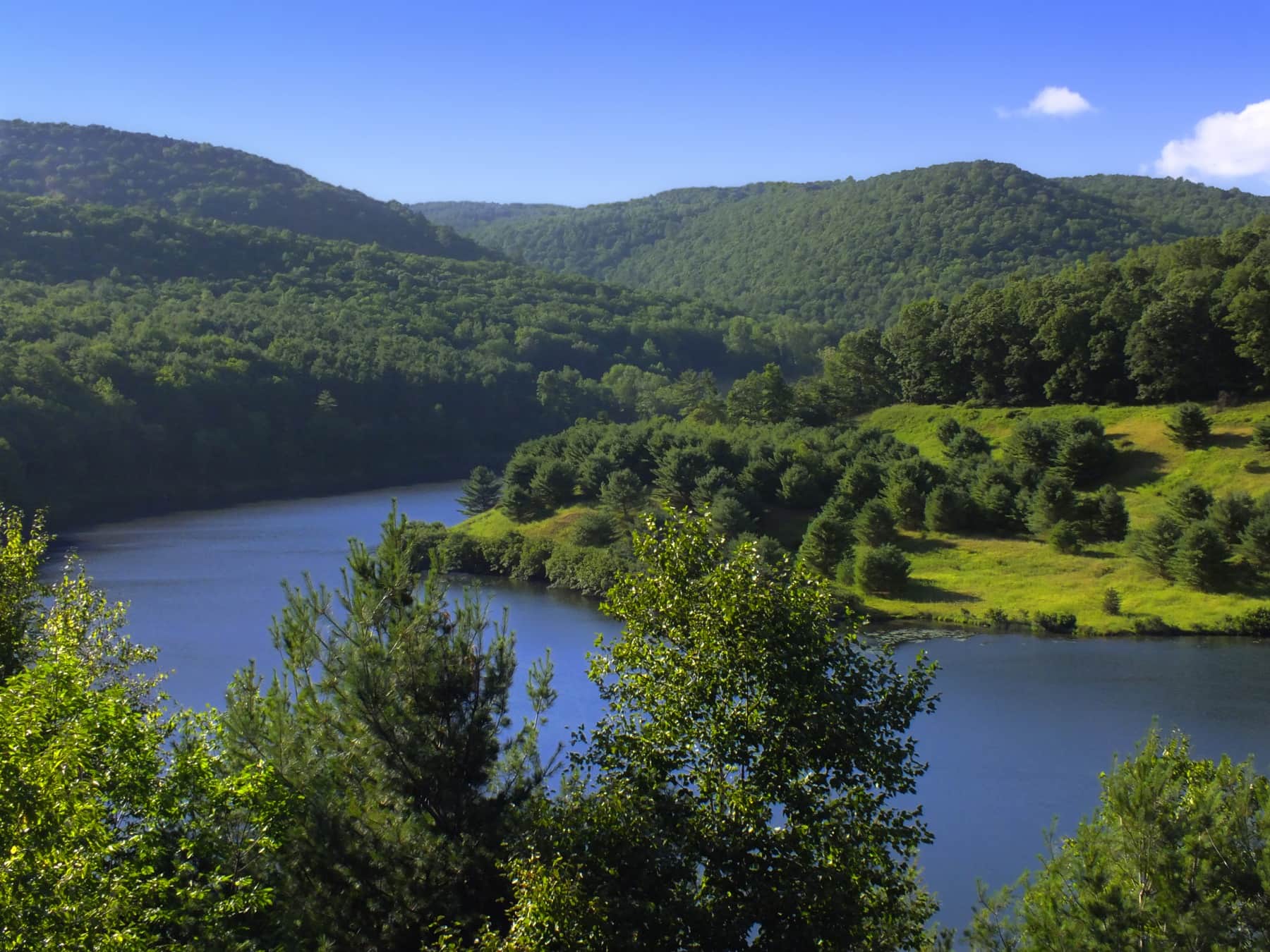 Kettle Creek valley near Kettle Creek State Park in Pennsylvania