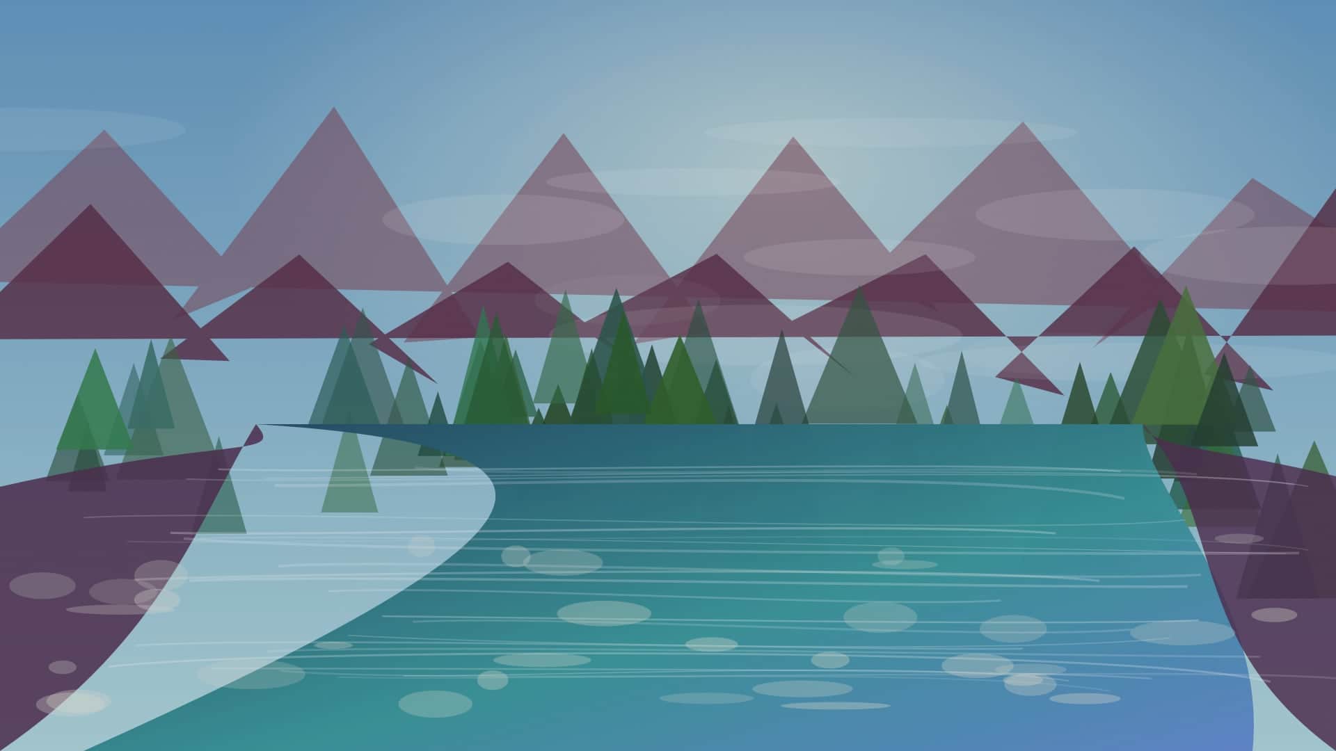 Generated regional Pennsylvania river scene for Twenty Mile Creek planning; not an exact location photo