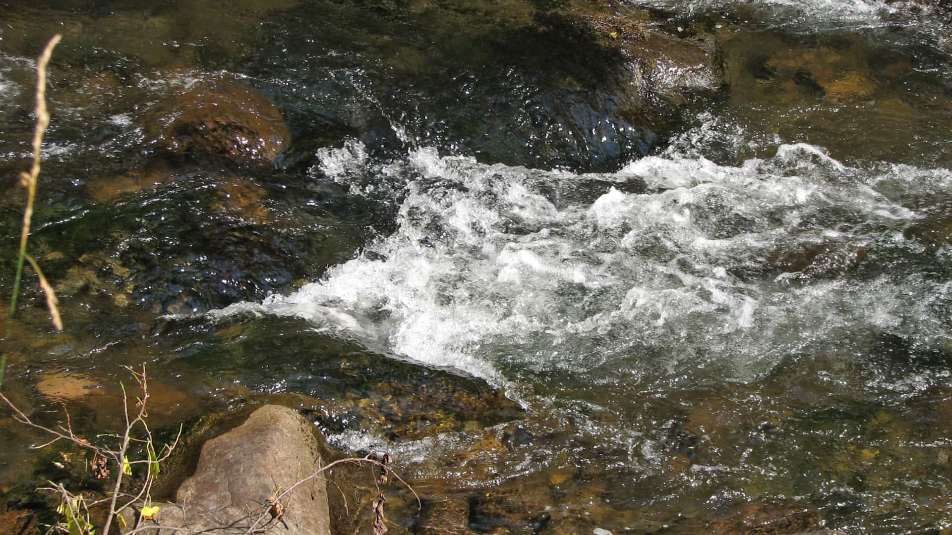 Little River boulder water in Great Smoky Mountains Tennessee