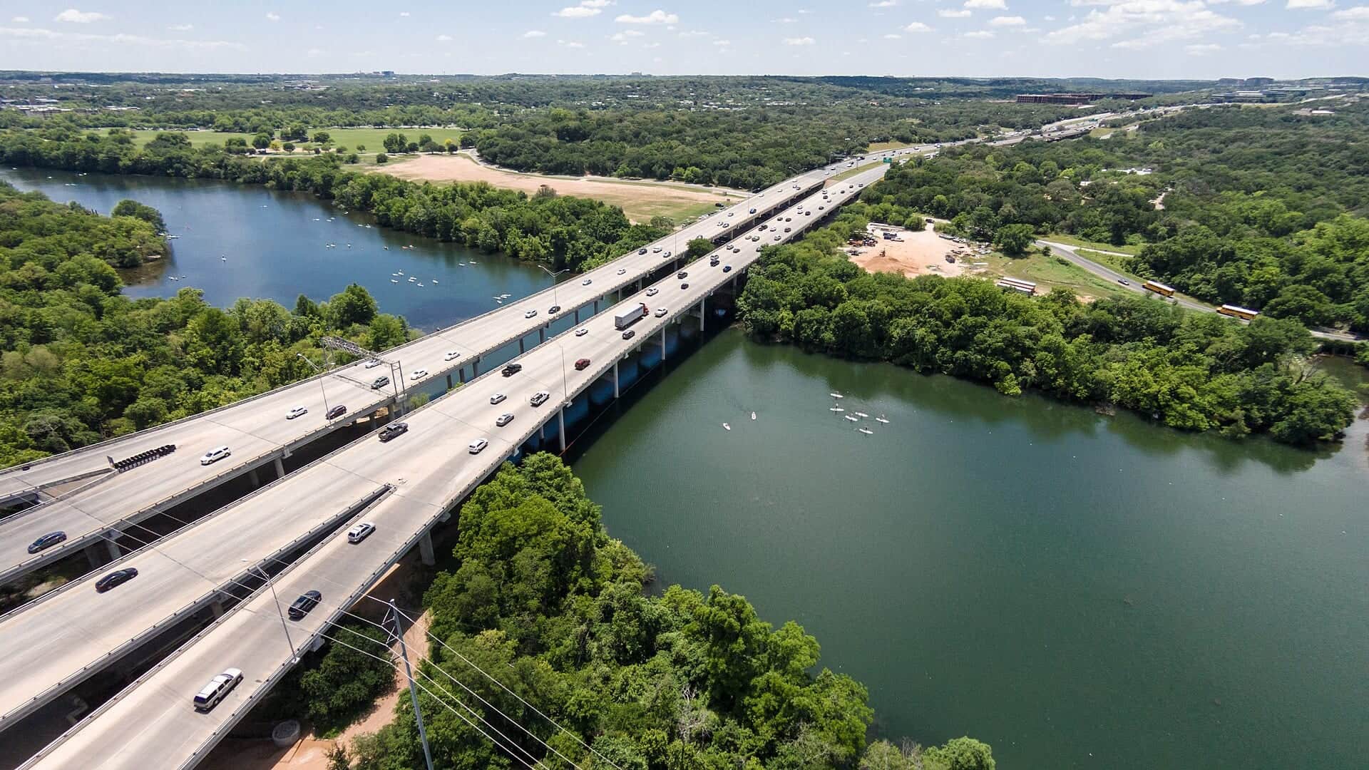 Colorado River Below Austin water or watershed scenery in Texas