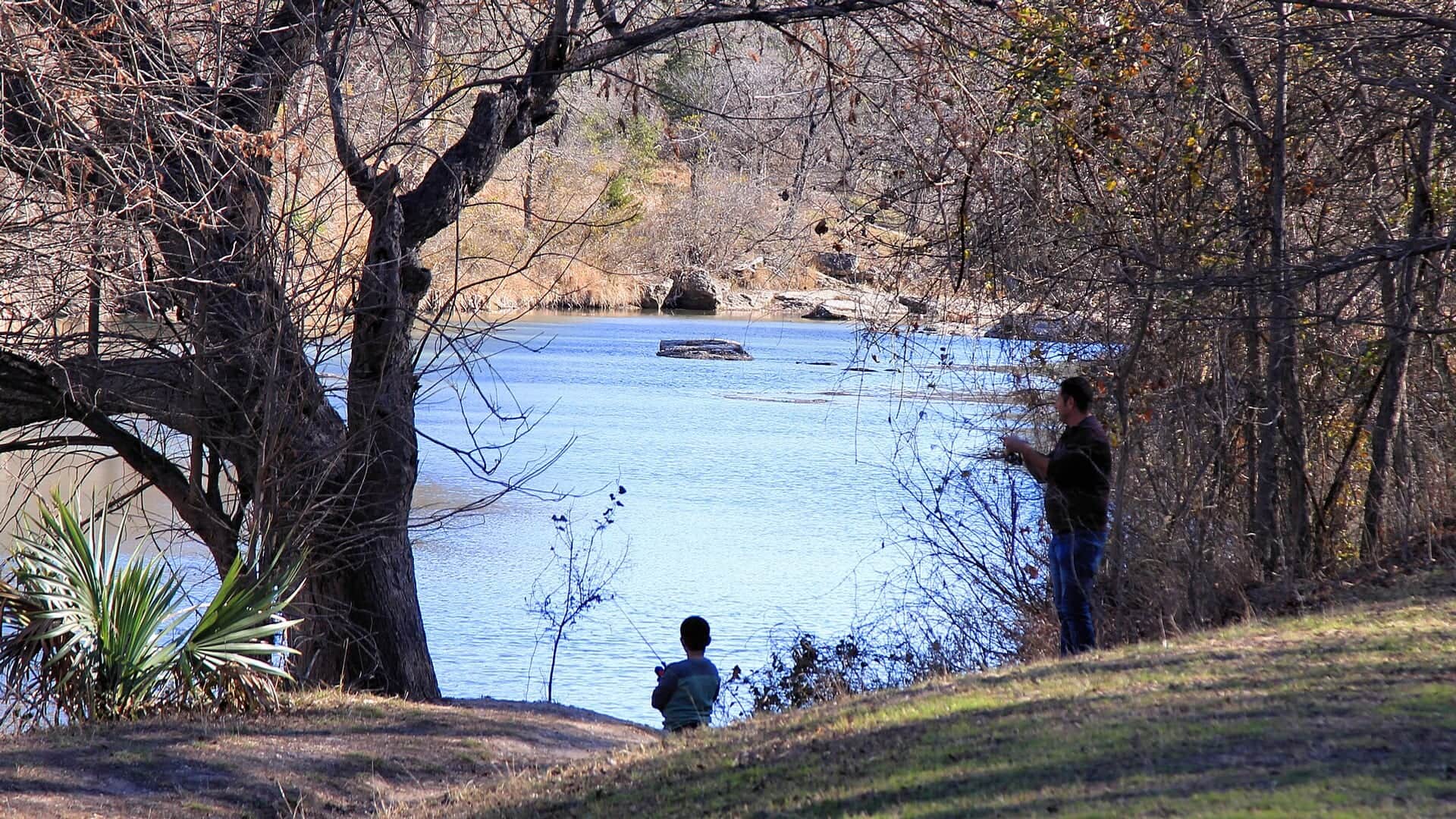 Guadalupe River water or watershed scenery in Texas