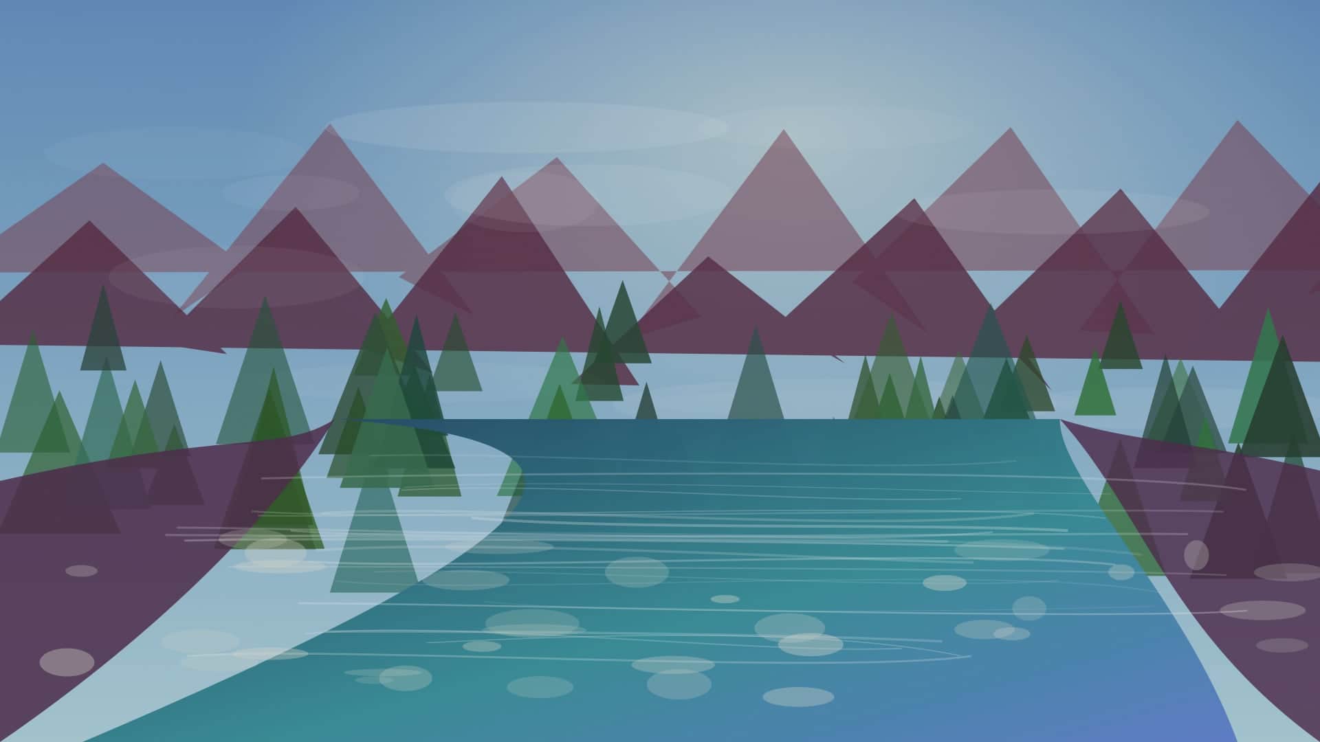 Generated regional Virginia river scene for Tidal Potomac River planning; not an exact location photo