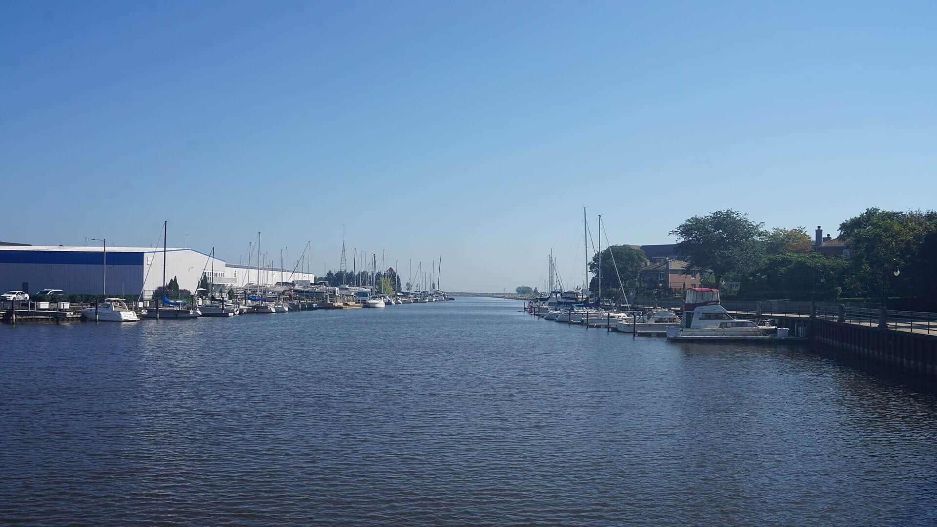 Root River water or watershed scenery in Wisconsin