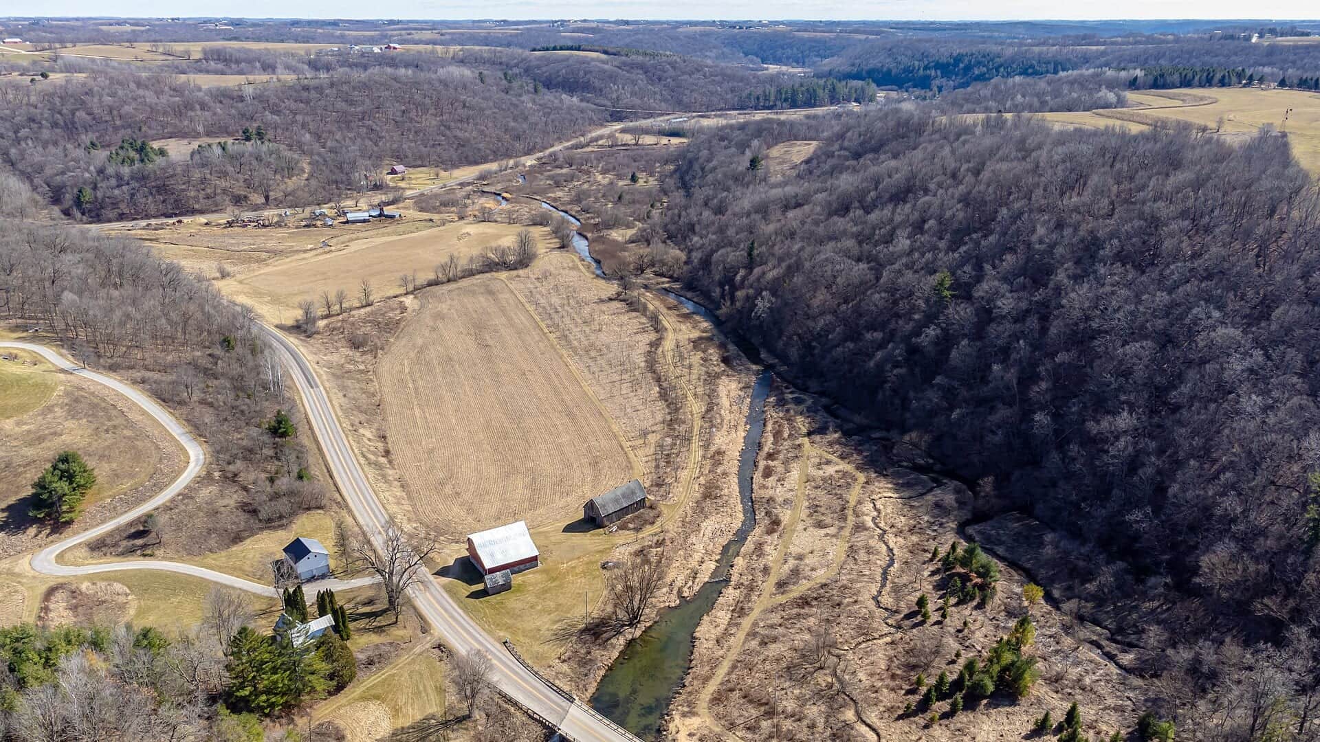 West Fork Kickapoo River water or watershed scenery in Wisconsin