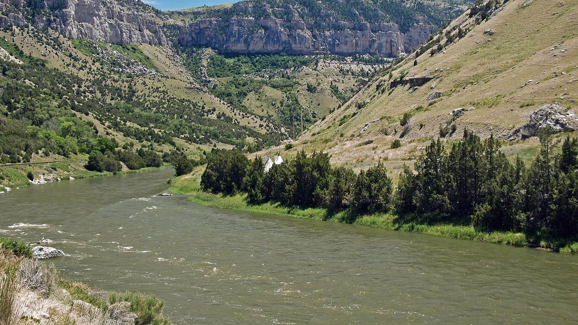 Wind River water or watershed scenery in Wyoming