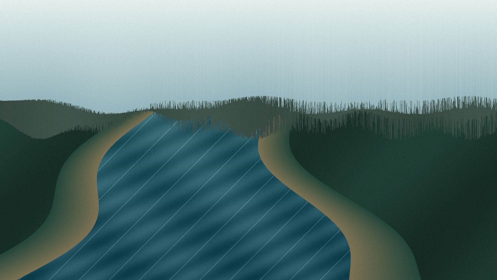 Generated regional upper Russian River scene for Talmage planning; not an exact location photo