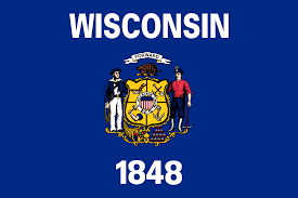 Wisconsin state flag fly fishing